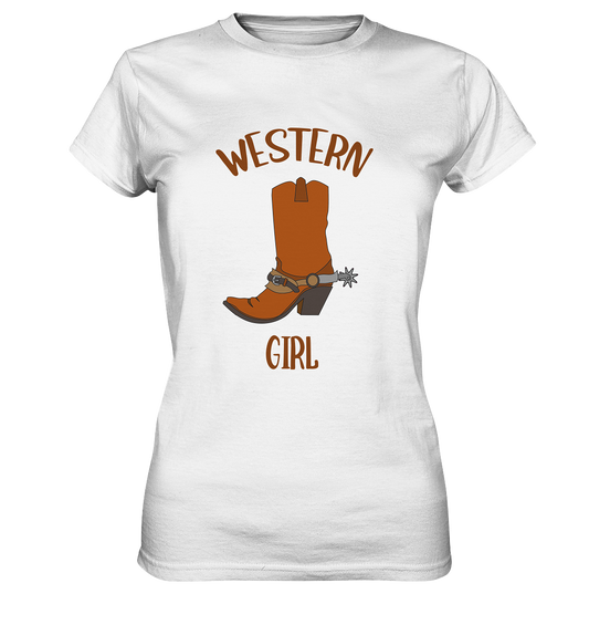 Western Girl Stiefel mit Sporen - Ladies Premium Shirt