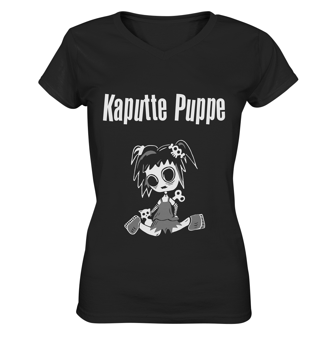 Kaputte Puppe - Ladies V-Neck Shirt