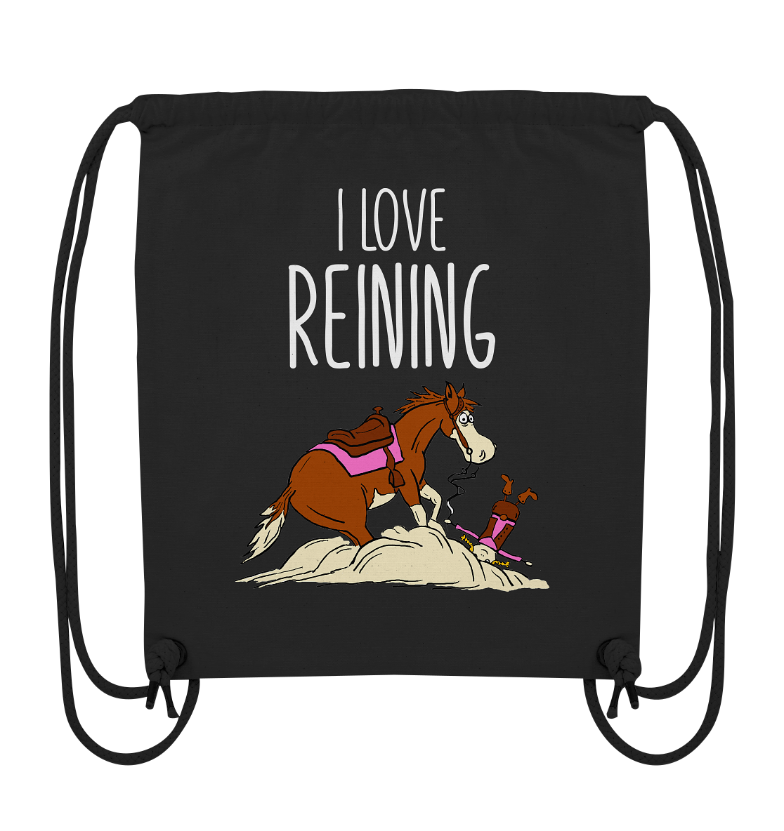 I love Reining. Westernreiten Sliding Stop - Turnbeutel Gym-Bag