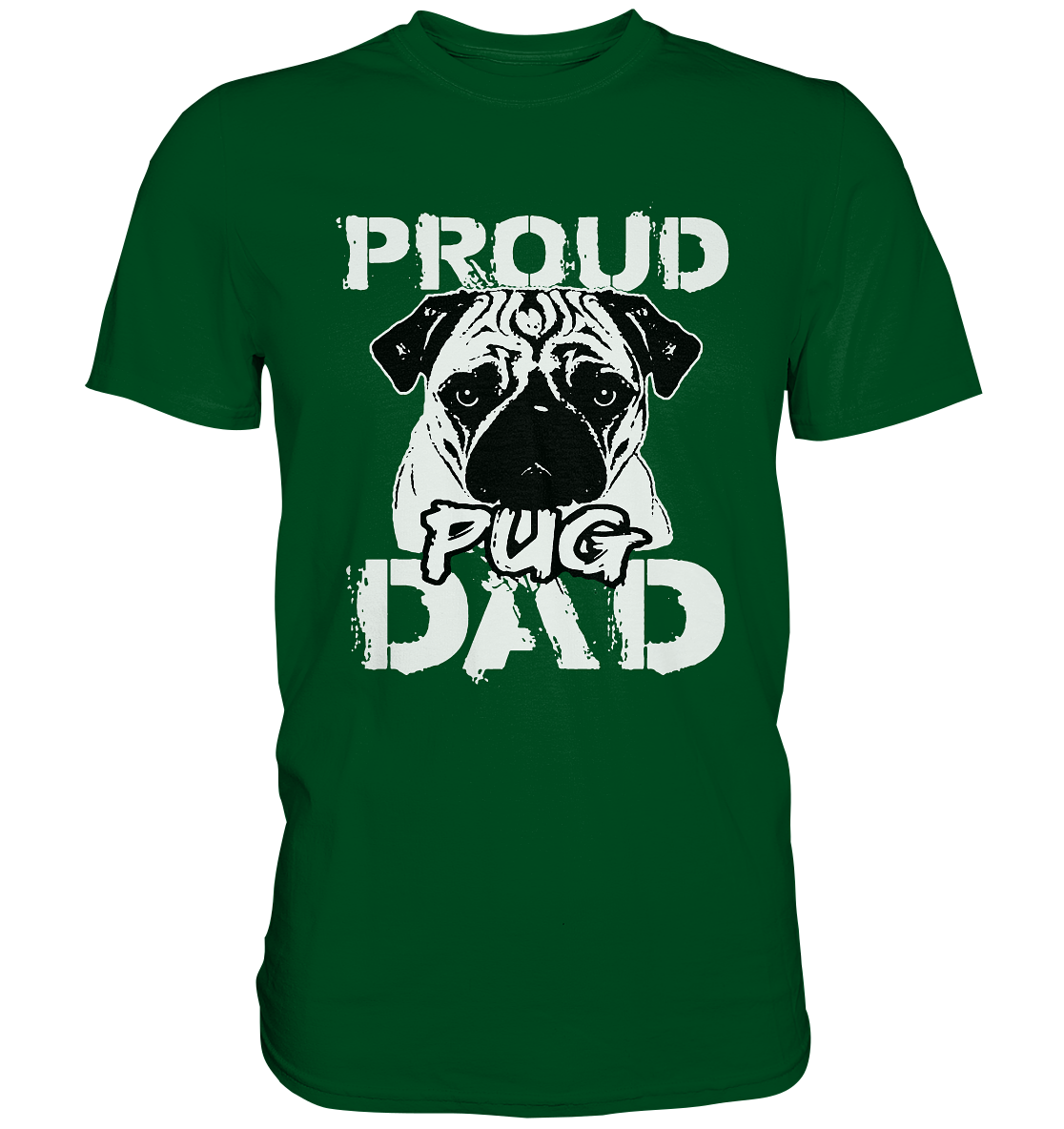 Hundepapa. Proud Pug Dad. Mops Hunde - Premium Shirt