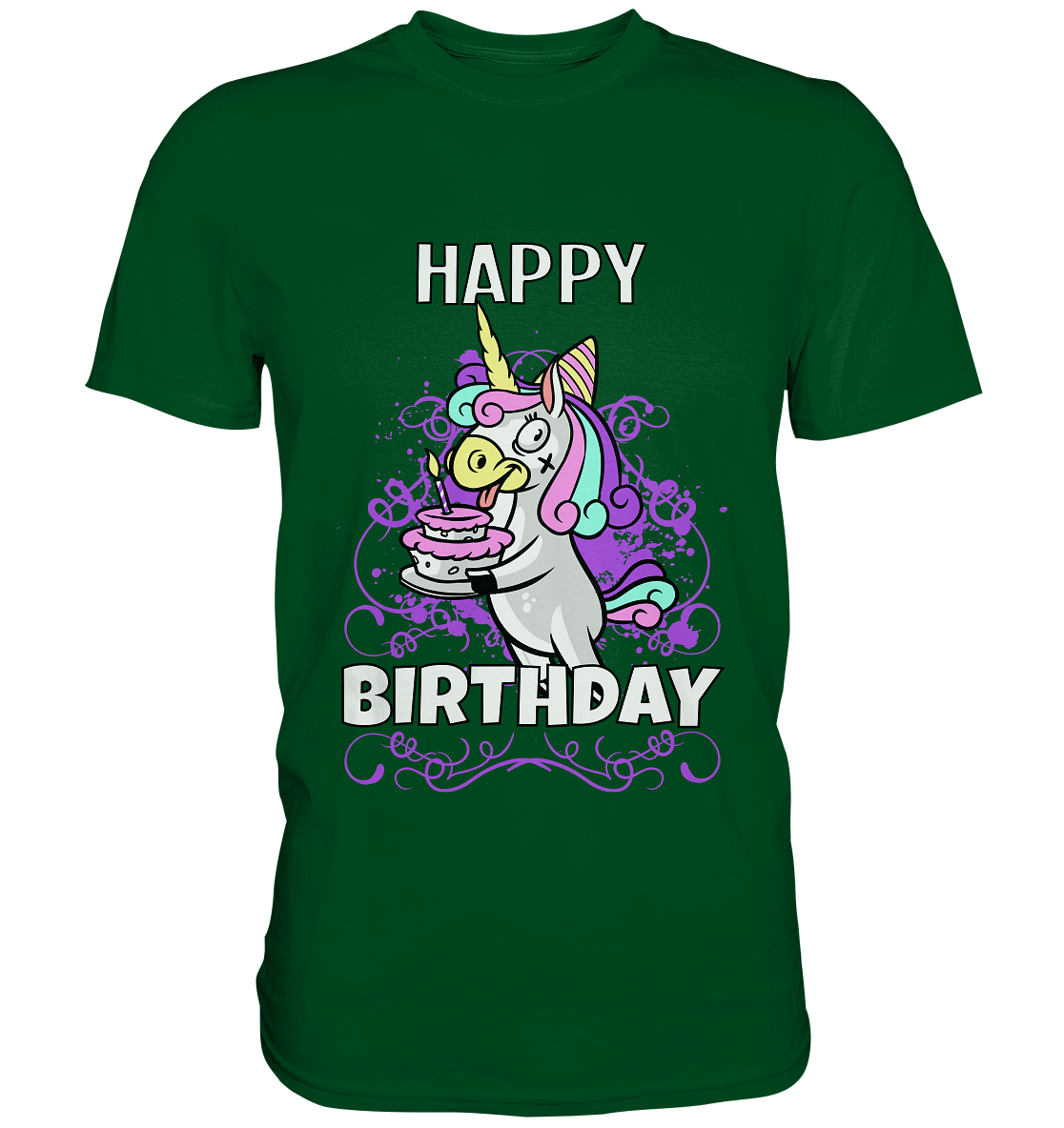 Happy Birthday. Einhorn. Geburtstag - Unisex Premium Shirt