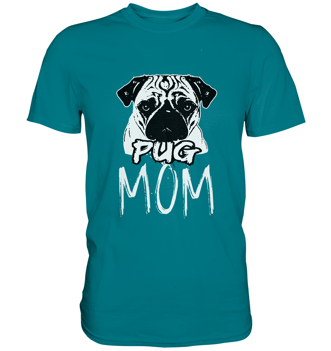 Hundemama. Pug Mom. Hunde Mops - Premium Shirt