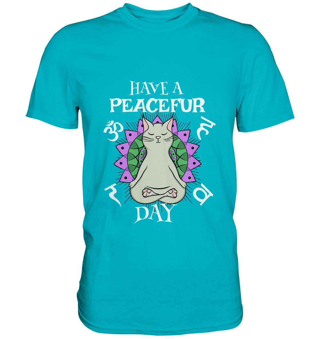 Have a Peacefur Day. Yoga Katze - Unisex Premium Shirt