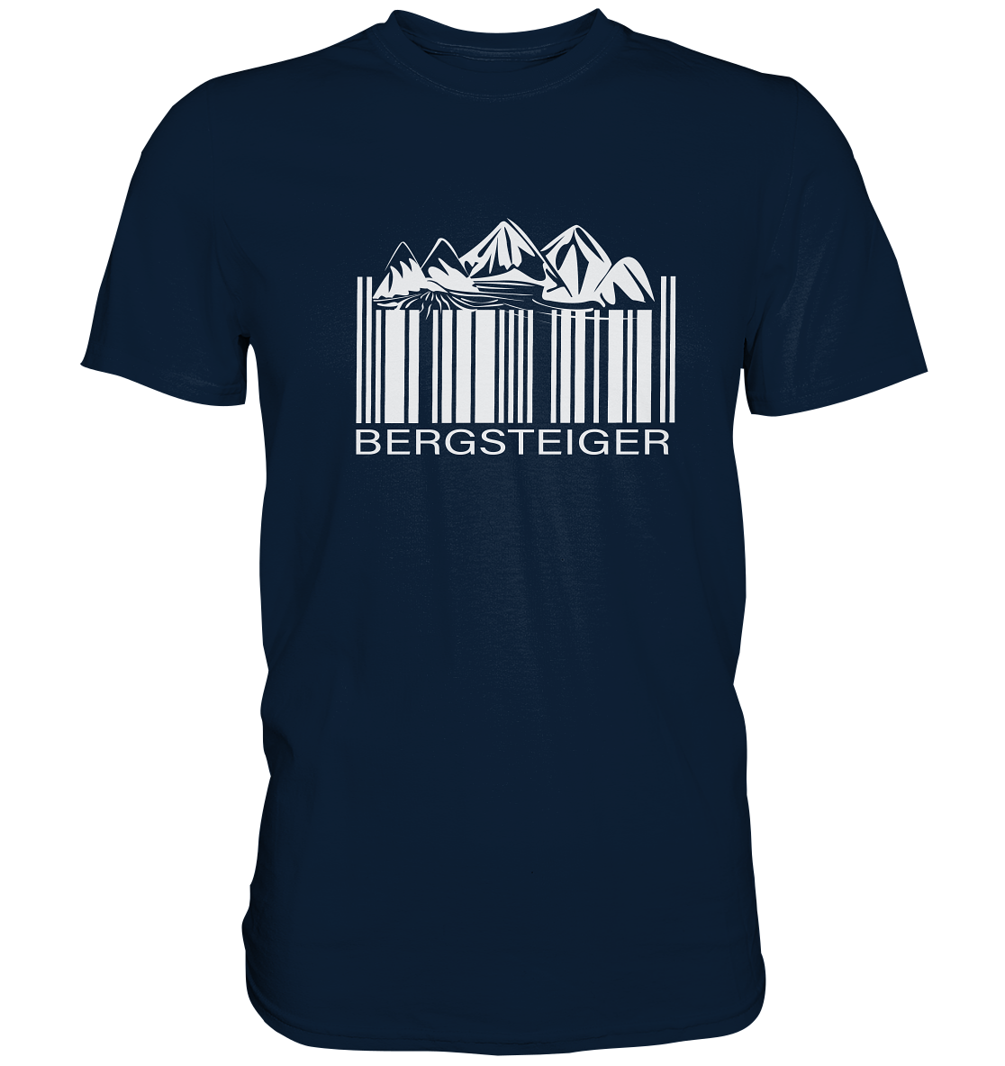Bergsteiger. Berge Bayern Strichcode Wandern - Premium Shirt