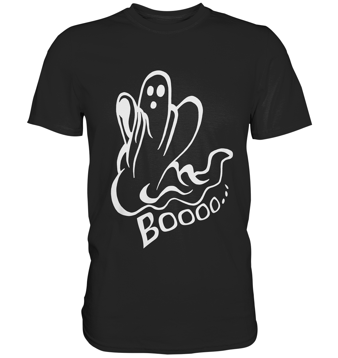 Booo... großes Gespenst. Geist Horror Halloween - Unisex Premium Shirt