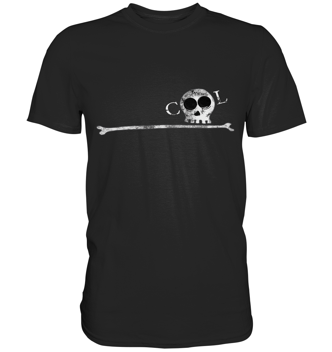 Cool Skull mit Knochen. - Premium Shirt