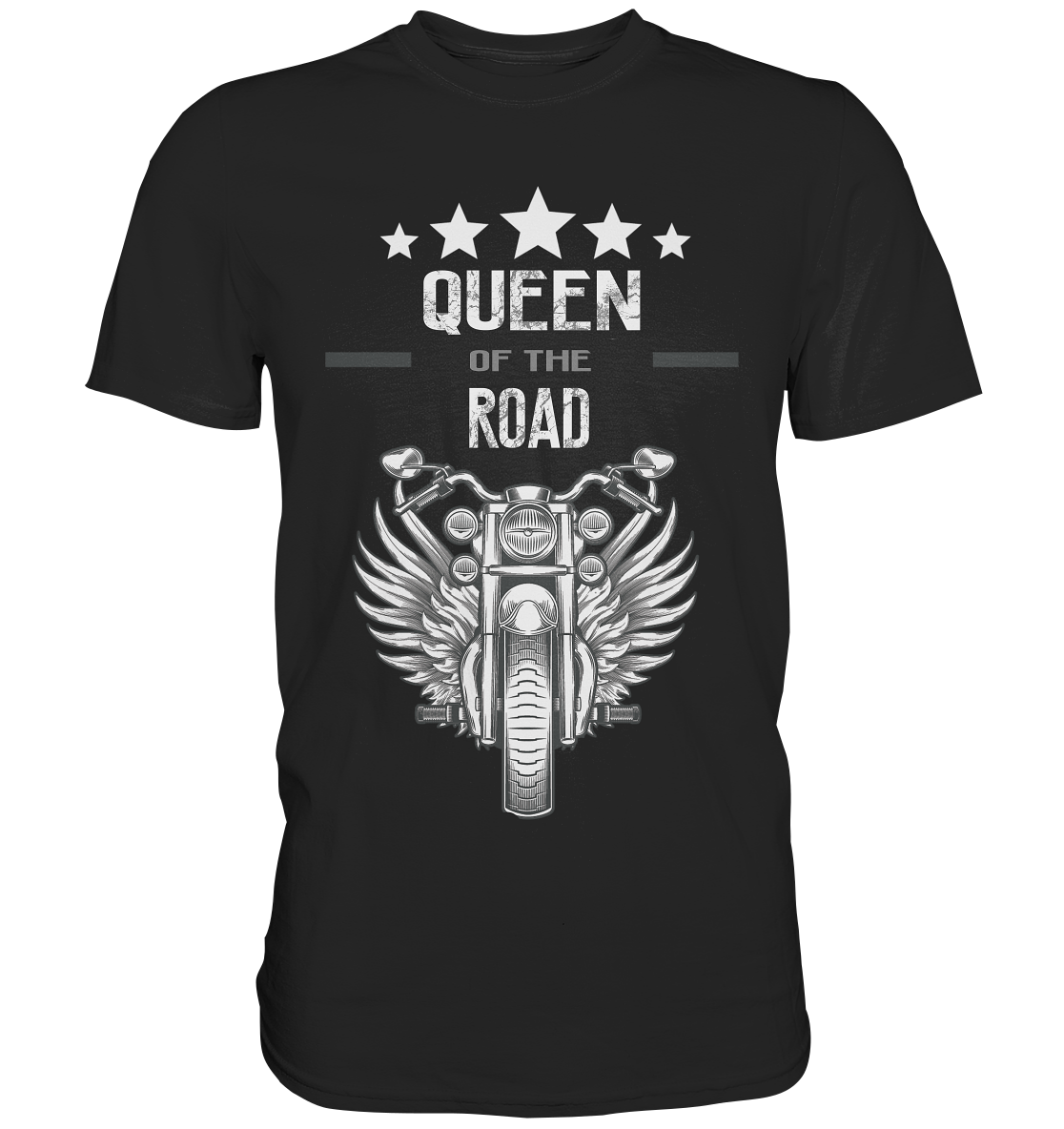 Queen of the road. Biker Chopper - Premium Shirt