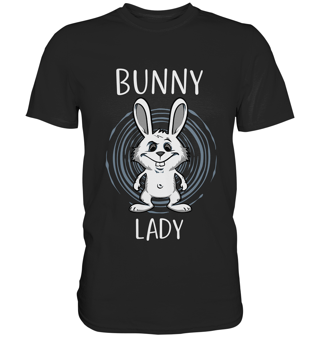 Bunny Lady. Weißer Hase. - Unisex Premium Shirt