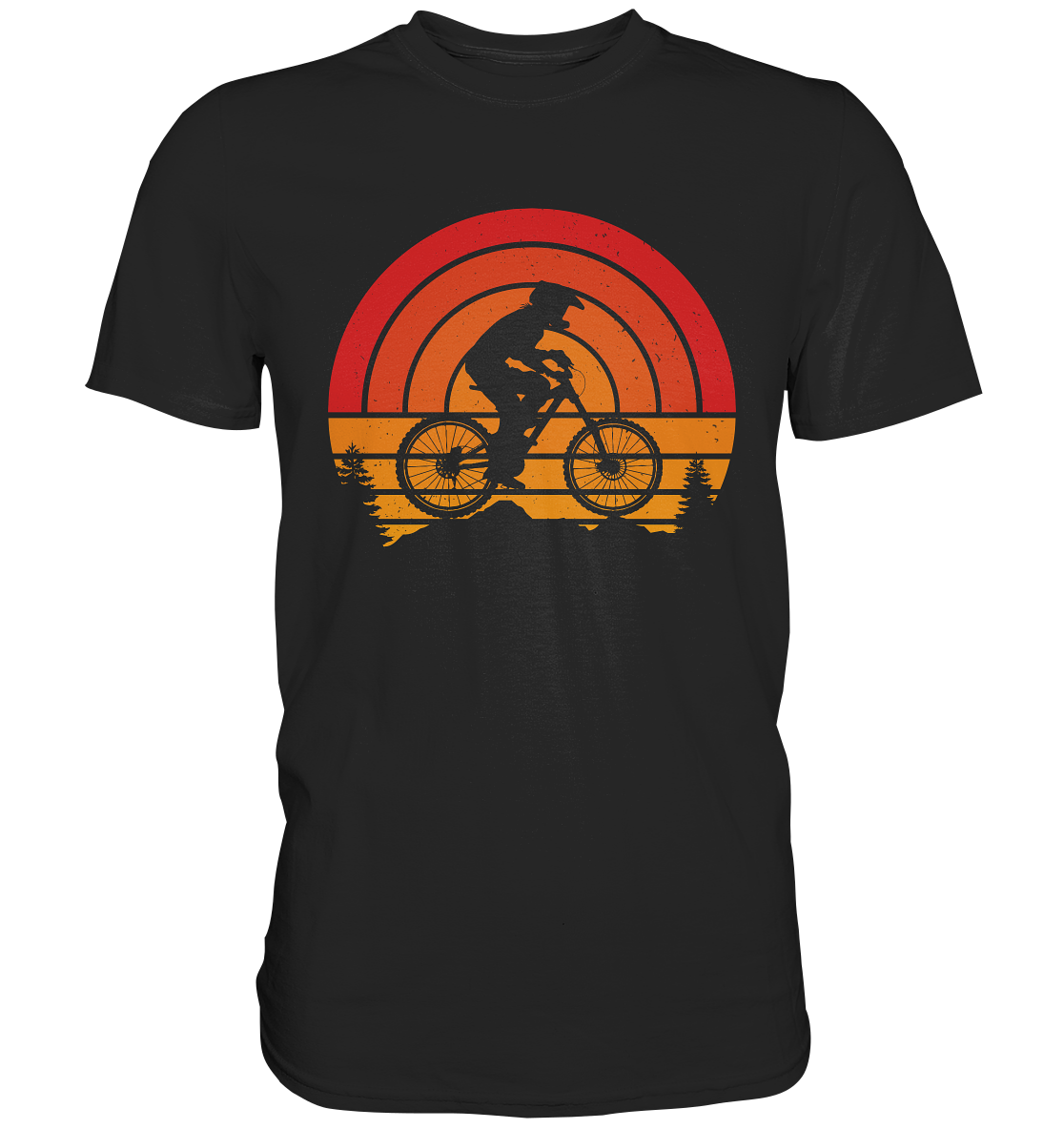 Outdoor Mountain Biker Vintage - Premium Shirt