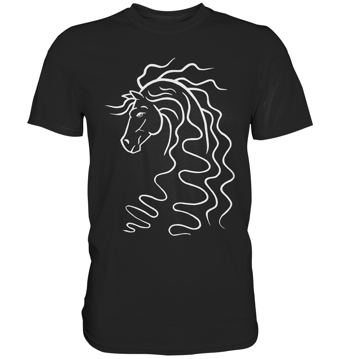 Wild Horse. Wildes Pferd mit langer Mähne. Tribal - Premium Shirt