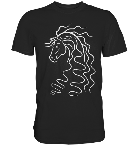 Wild Horse. Wildes Pferd mit langer Mähne. Tribal - Premium Shirt