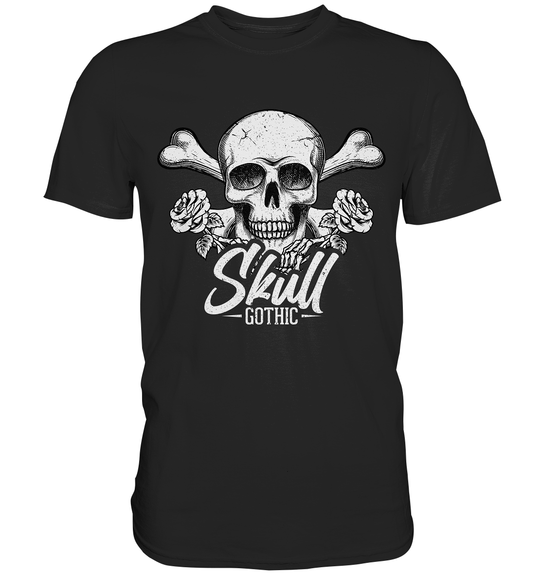 Skull & Roses. Gothic Vintage - Premium Shirt
