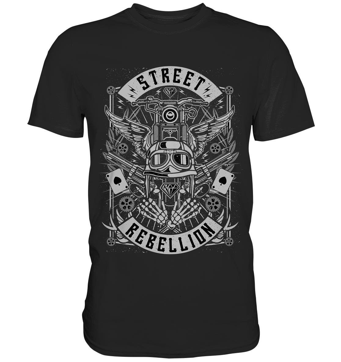 Street Rebellion. Biker Vintage Retro - Unisex Premium Shirt