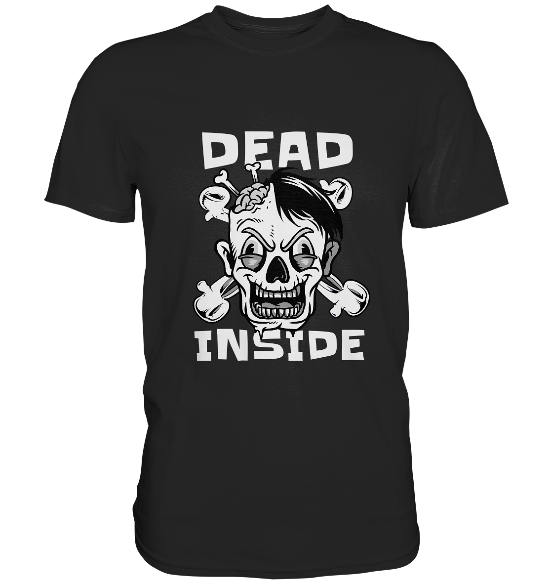 Dead Inside. Crazy Skully Gothic -  Unisex Premium Shirt