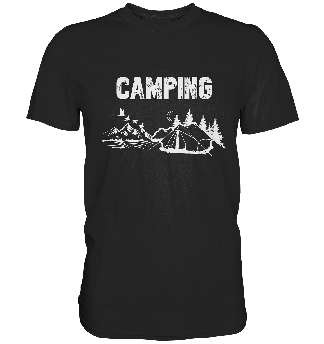Camping. Outdoor Zelten in der Wildniss - Premium Shirt