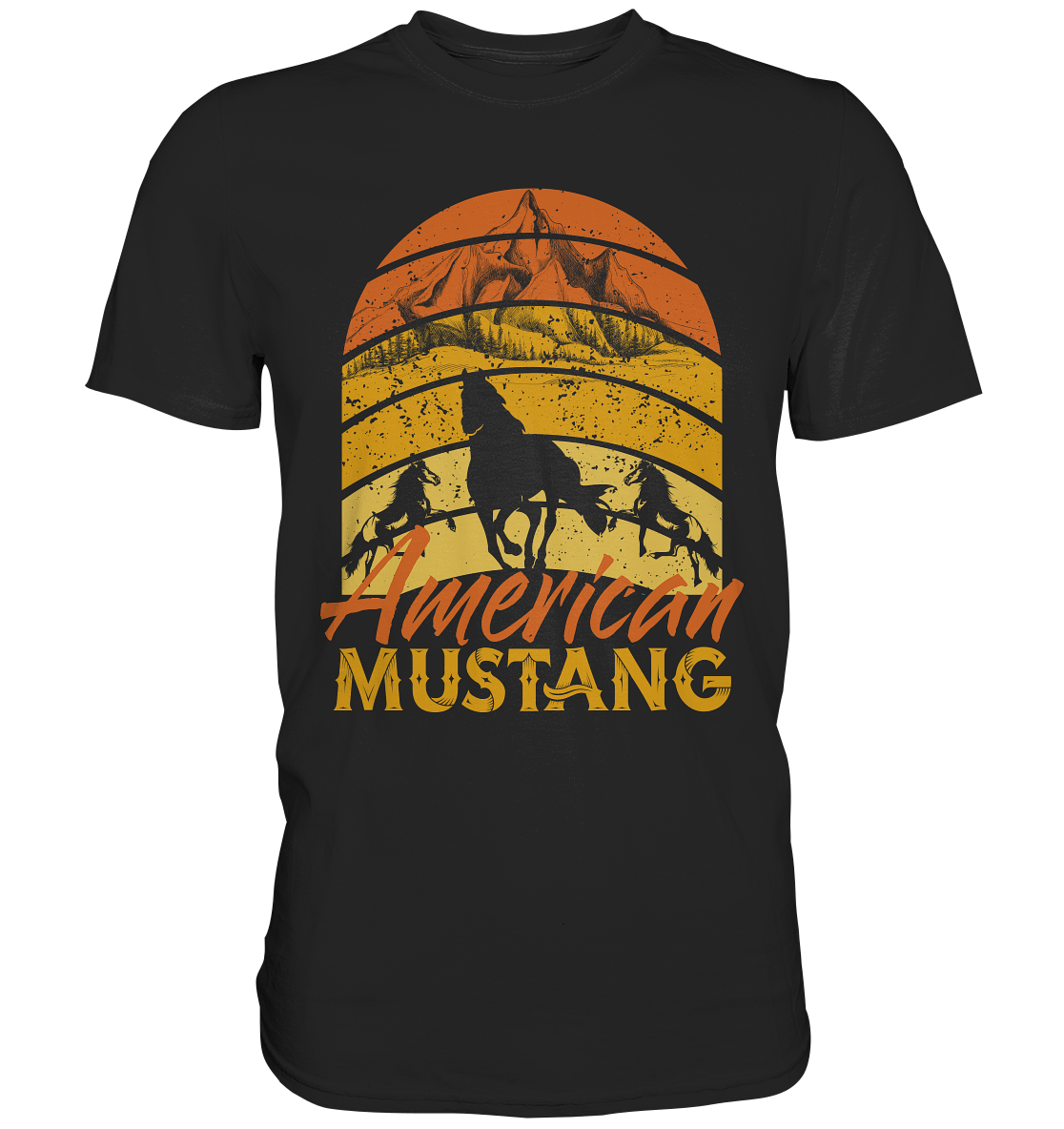 American Mustang. Pferde - Premium Shirt