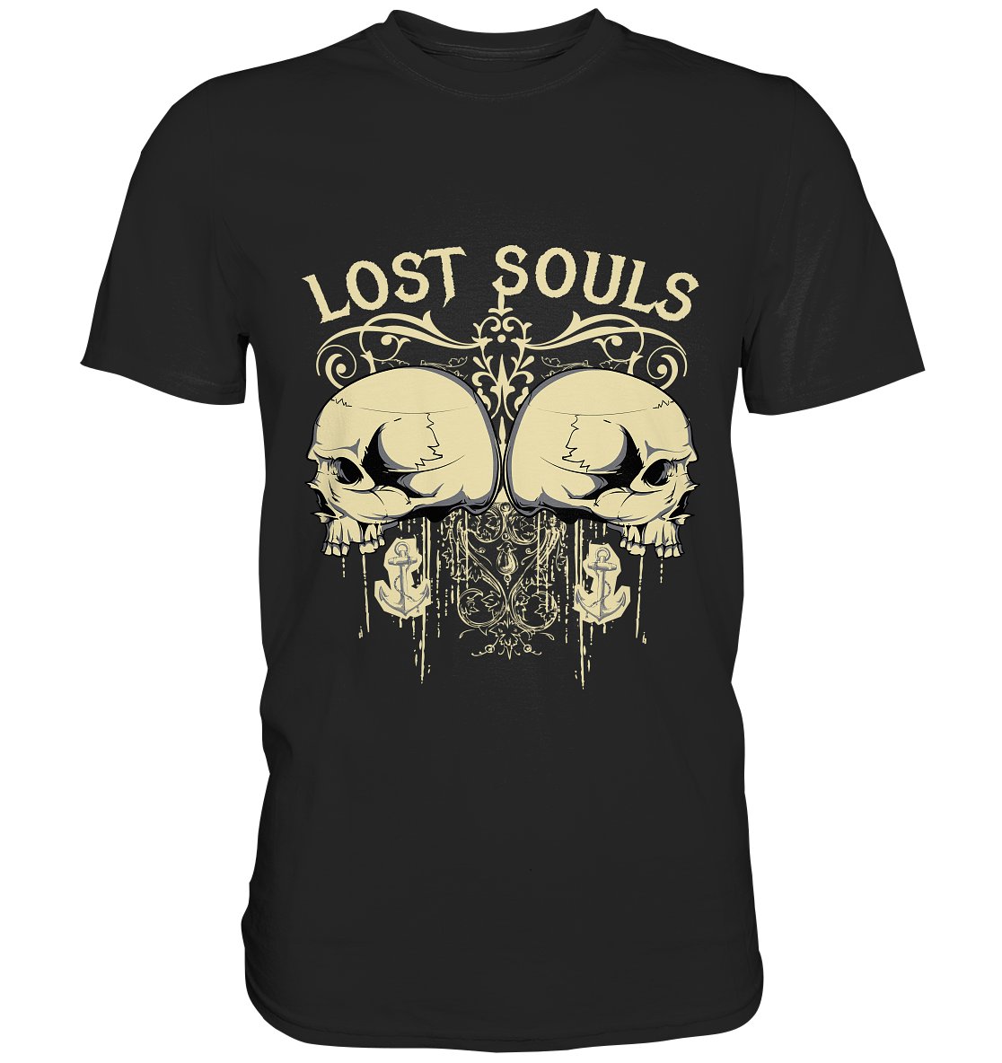 Lost Souls. Skulls Vintage Gothic - Premium Shirt