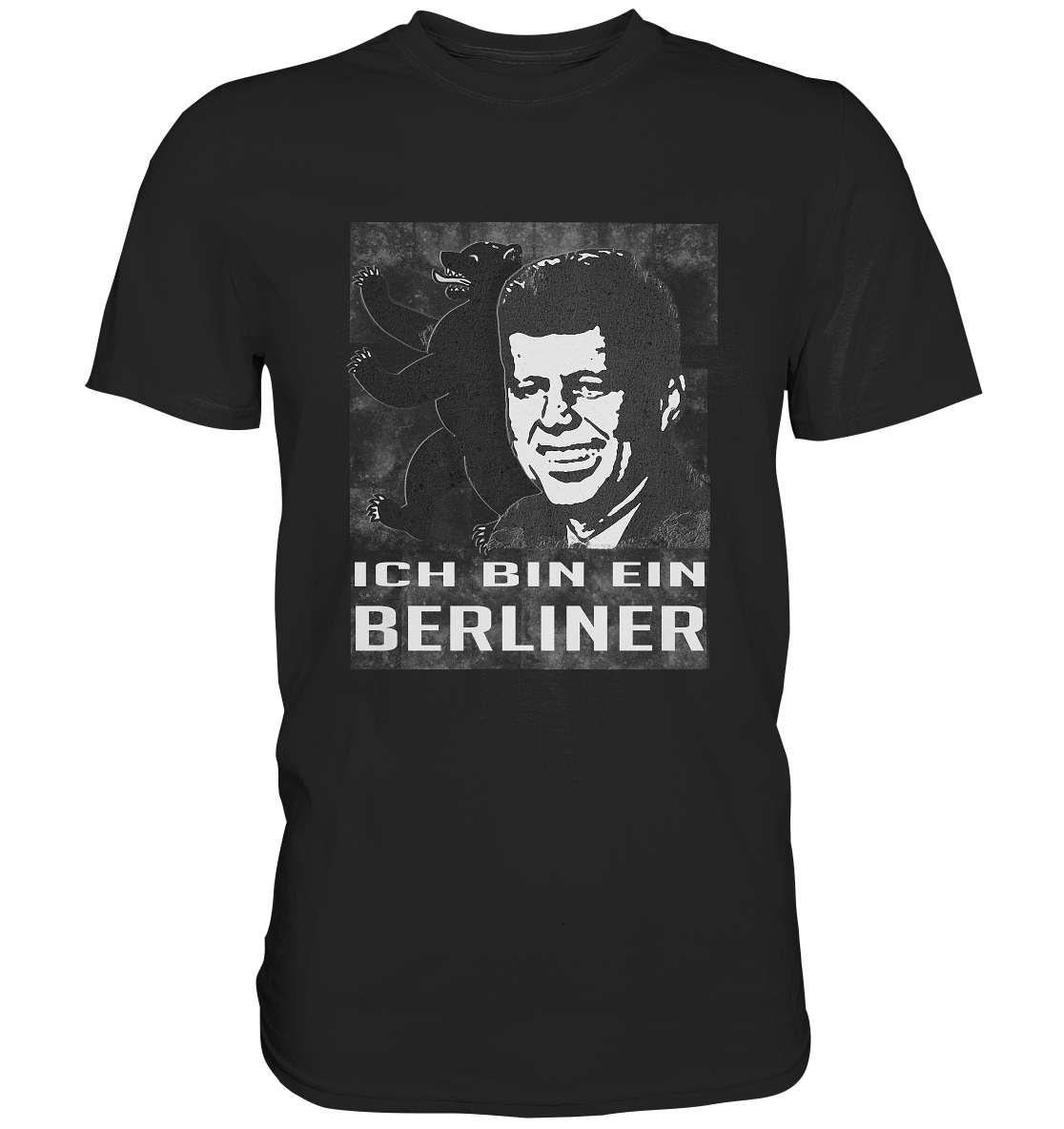Ich bin ein Berliner. Kennedy mit Berliner Bär - Premium Shirt
