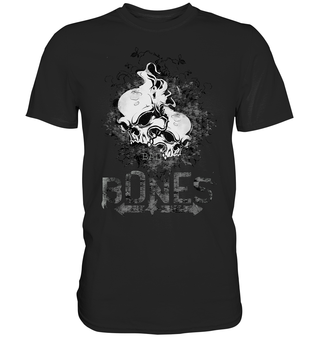 Bad Bones Skull. Gothic - Unisex Premium Shirt