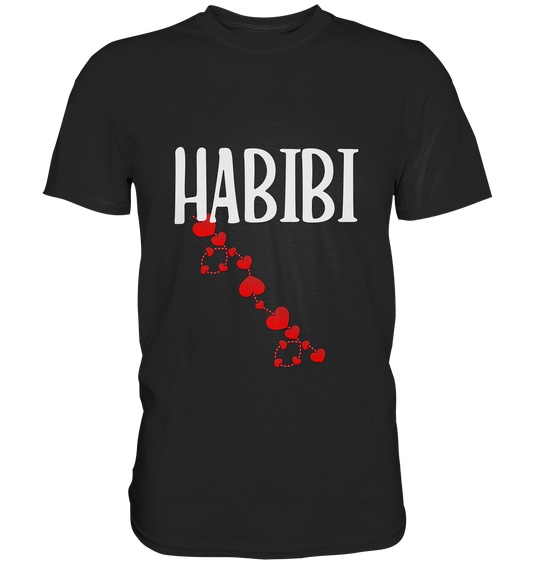 Arabisch: Habibi Schatz Liebling... mit Herzen - Unisex Premium Shirt