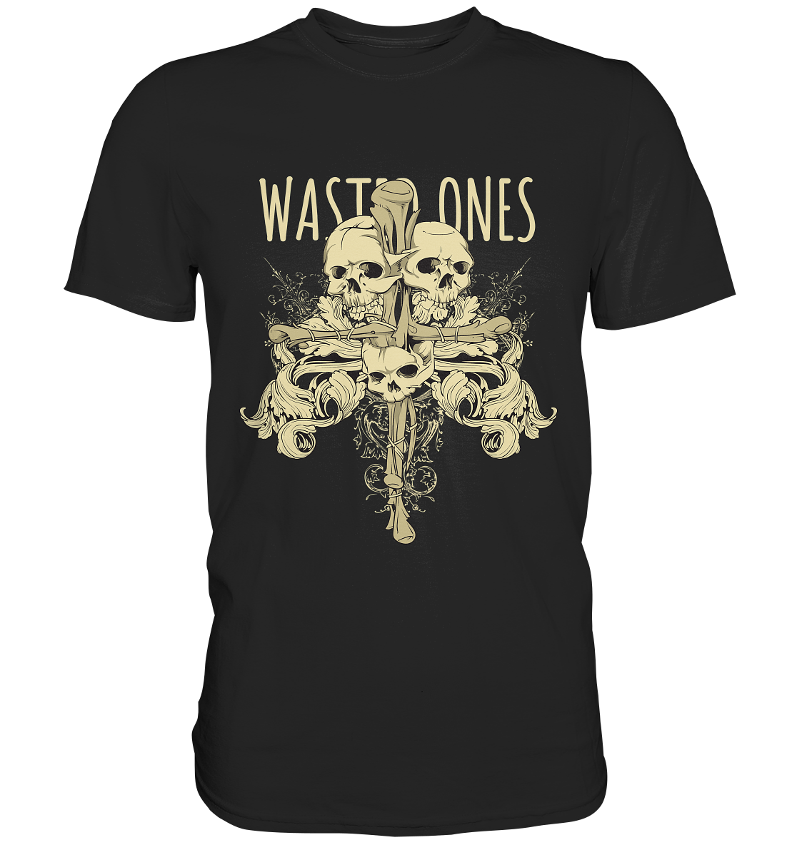 Wasted Ones. Gothic Art Skulls - Premium Shirt