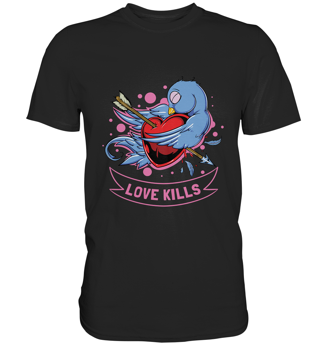 Love Kills. Liebe Herz - Unisex-Premium Shirt