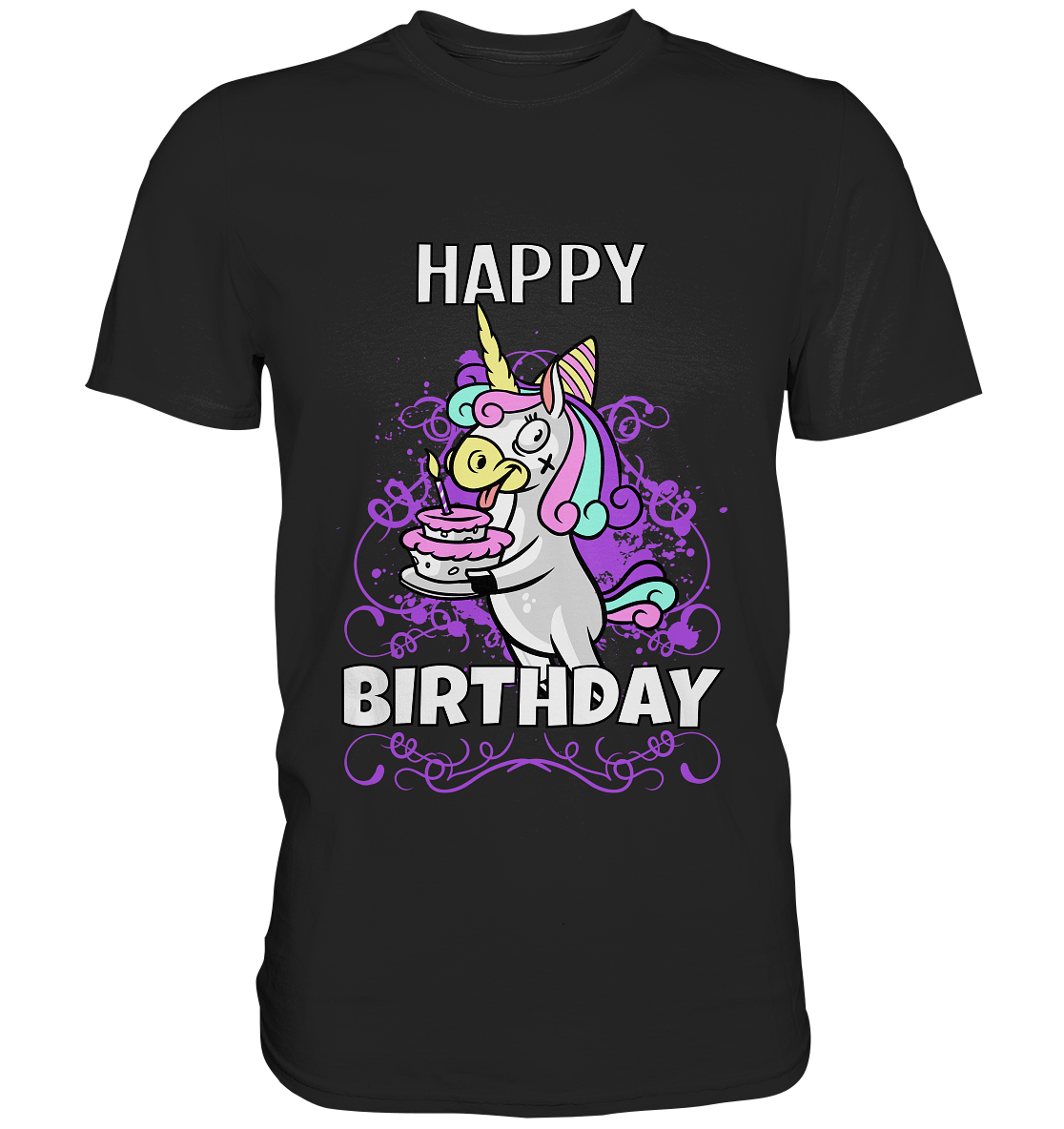 Happy Birthday. Einhorn. Geburtstag - Unisex Premium Shirt