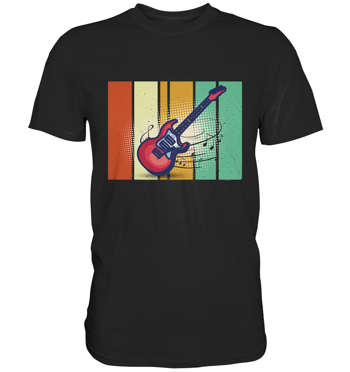 Retro Gitarre. Vintage - Premium Shirt