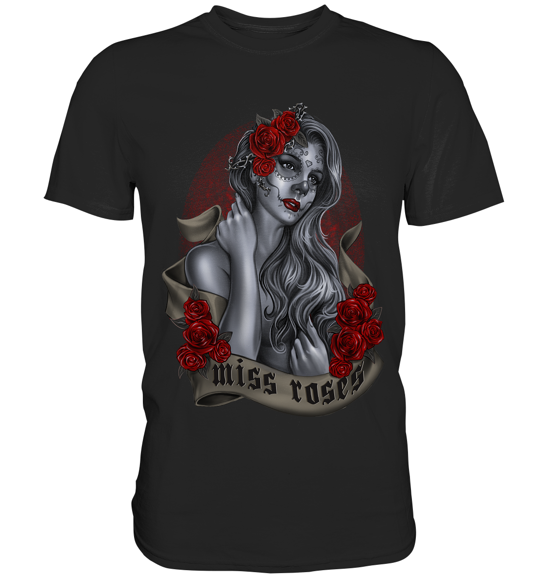 Miss Roses. Gothic Tattoo - Premium Shirt