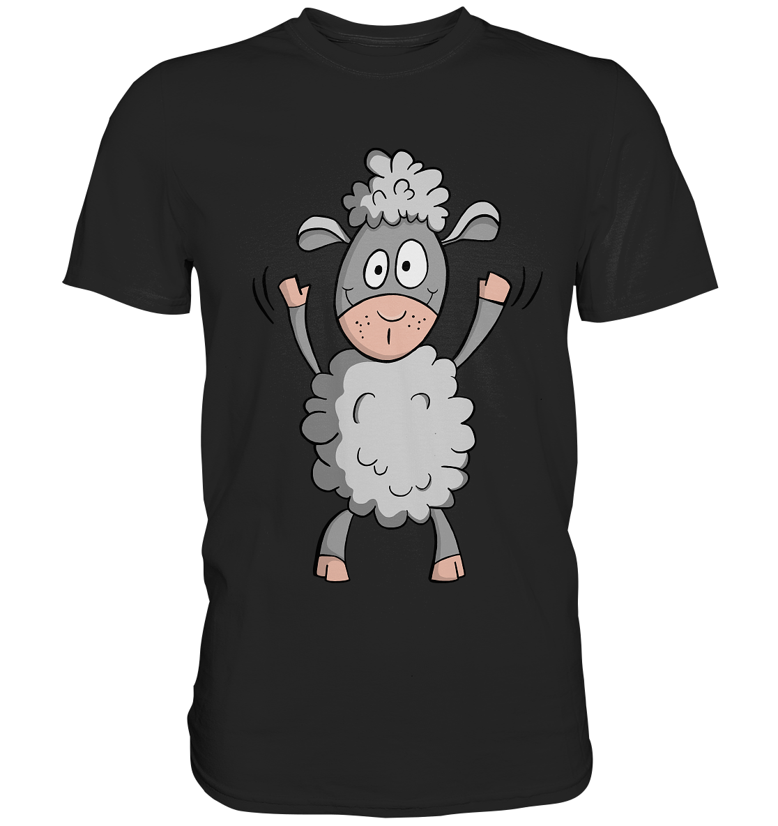 Happy Sheep. Lustiges Schaf - Premium Shirt