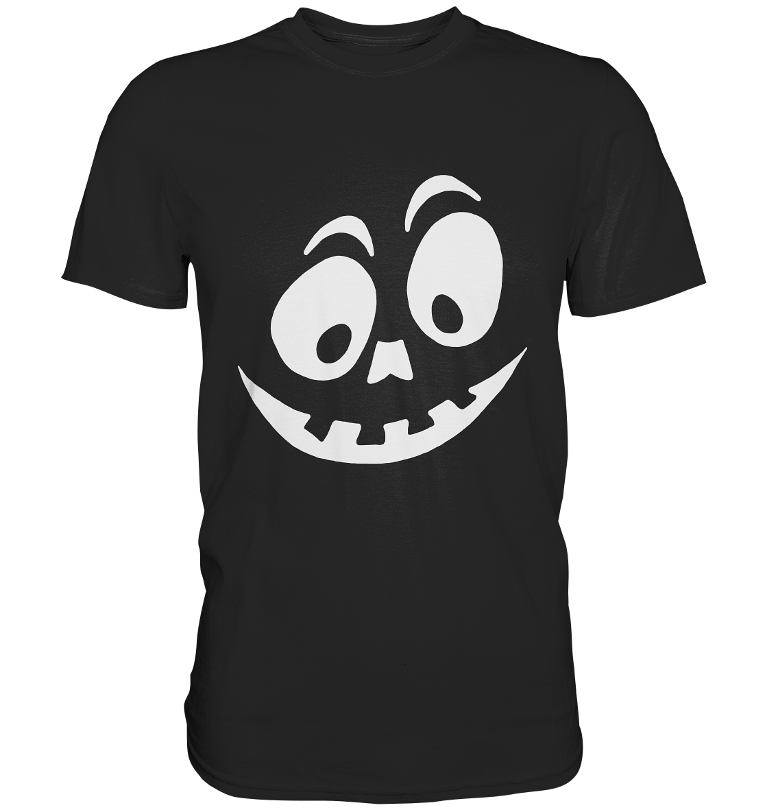 Pumpkin Face. Kürbiskopf Grinsegesicht Halloween - Unisex Premium Shirt