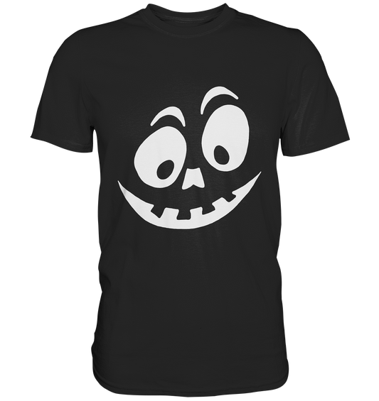 Pumpkin Face. Kürbiskopf Grinsegesicht Halloween - Premium Shirt