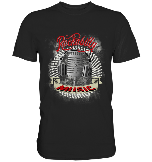 Rockabilly Music. Old School Retro Vintage - Premium Shirt