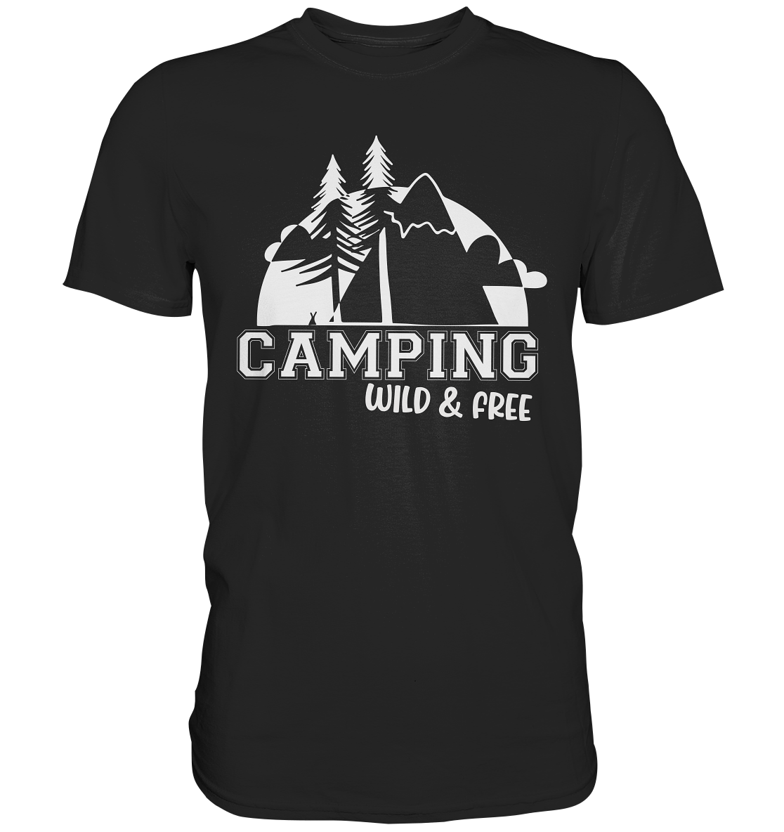 Camping wild & free Outdoor Abenteuer - Premium Shirt