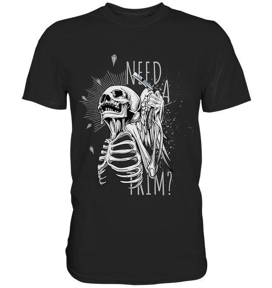Need a trim? Barber Skelett Gothic - Premium Shirt