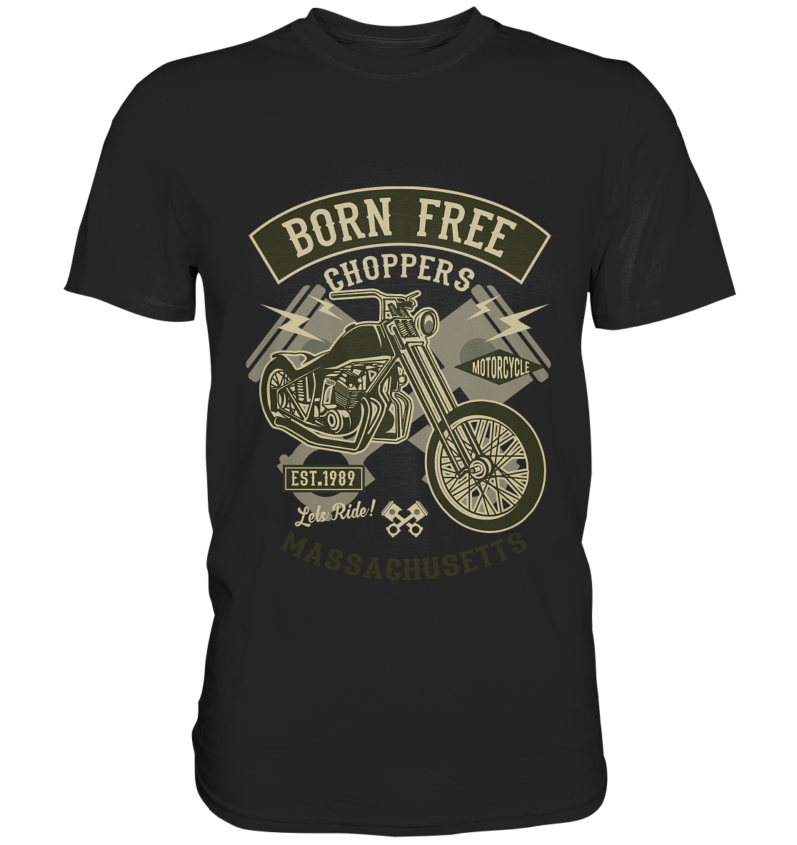 Born Free Coppers. Biker Vintage Retro - Unisex Premium Shirt