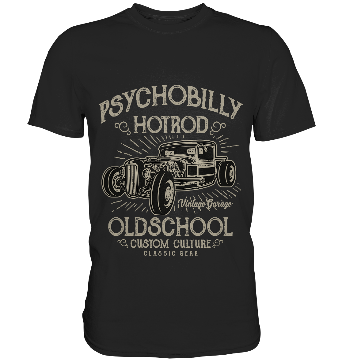 Psychobilly Hotrod Old School - Unisex Premium Shirt