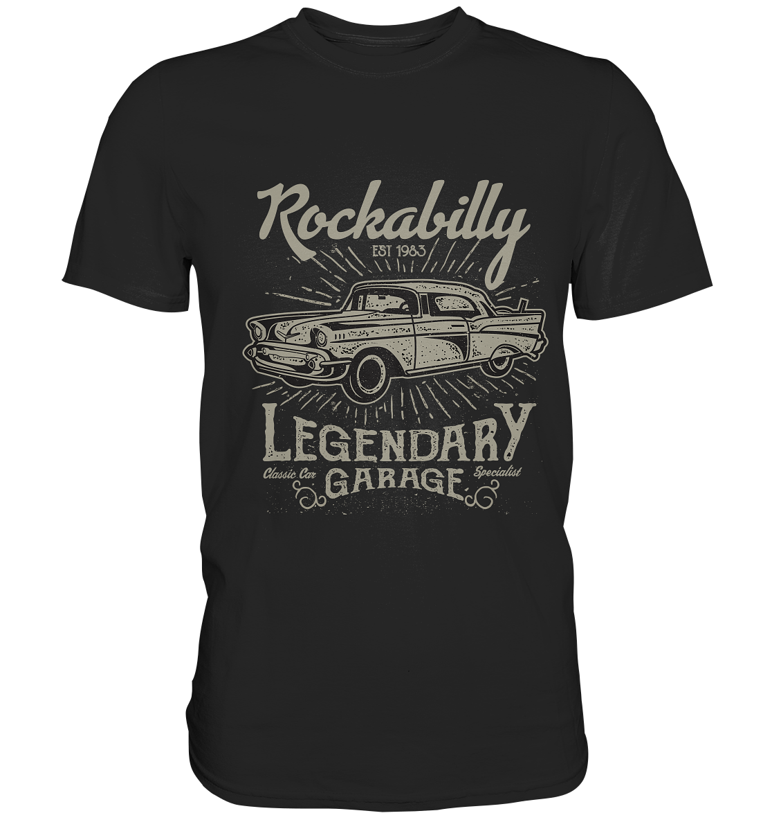 Rockabilly. Legendary Garage. Vintage Retro - Unisex Premium Shirt