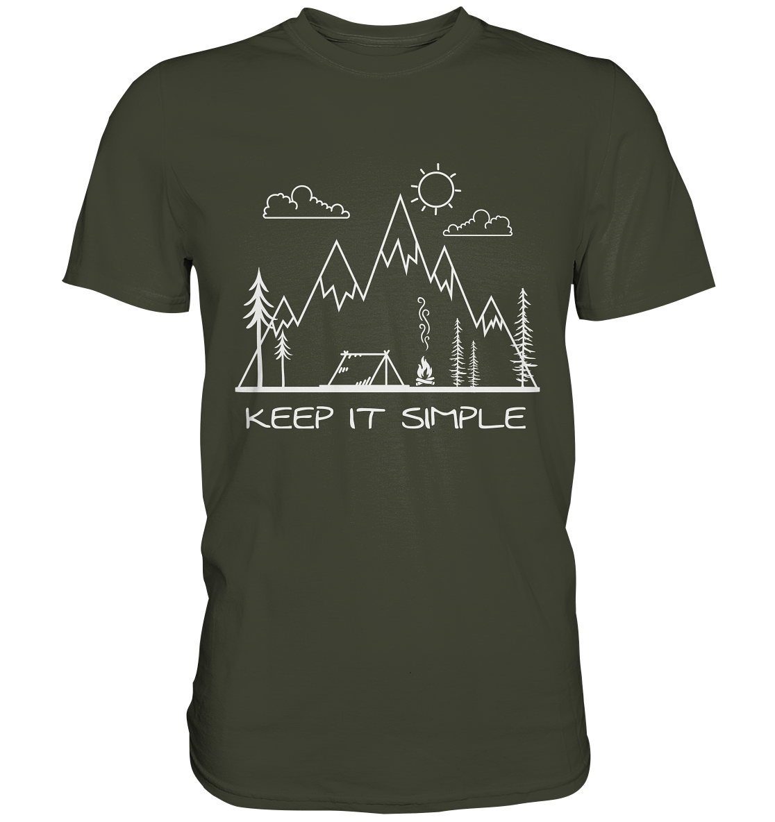 Keep it simple. Outdoor Camping Wandern - Unisex Premium Shirt