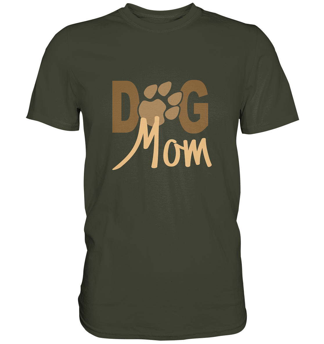 Dog Mom. Pfote Hunde Hundemama Hundeliebe - Premium Shirt