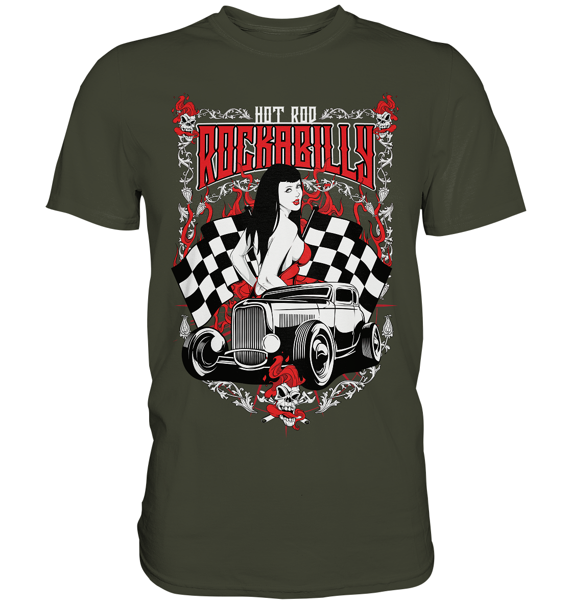 Rockabilly Hot Rod. Fifties Retro Vintage - Unisex Premium Shirt