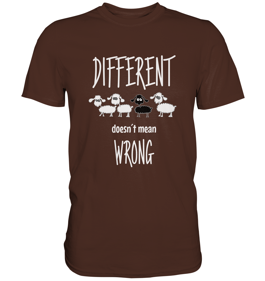 Different doesn´t mean wrong. Schwarzes Schaf. - Unisex Premium Shirt