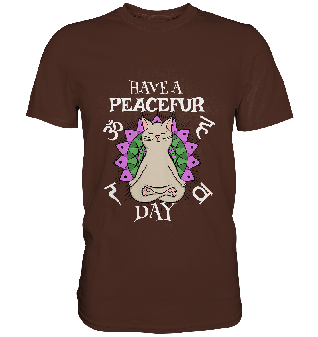 Have a Peacefur Day. Yoga Katze - Unisex Premium Shirt