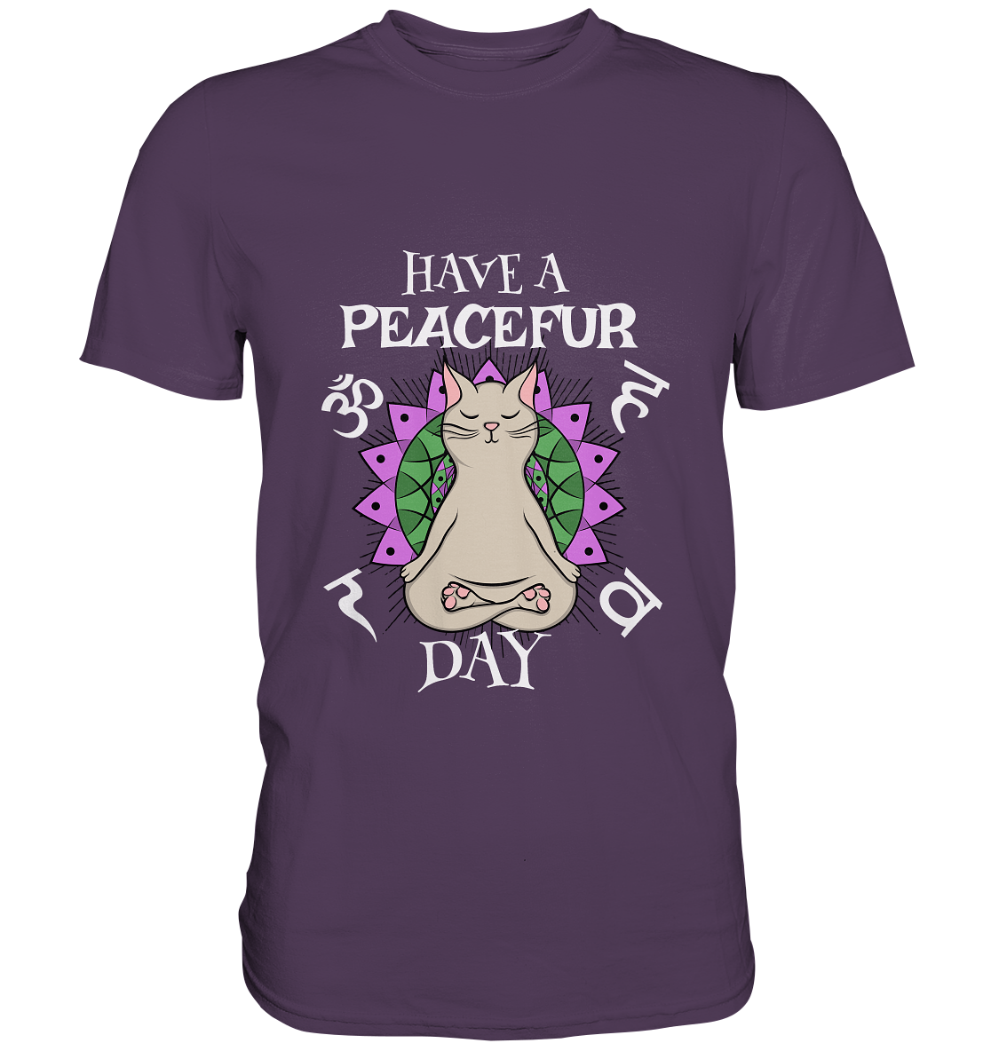 Have a Peacefur Day. Yoga Katze - Unisex Premium Shirt