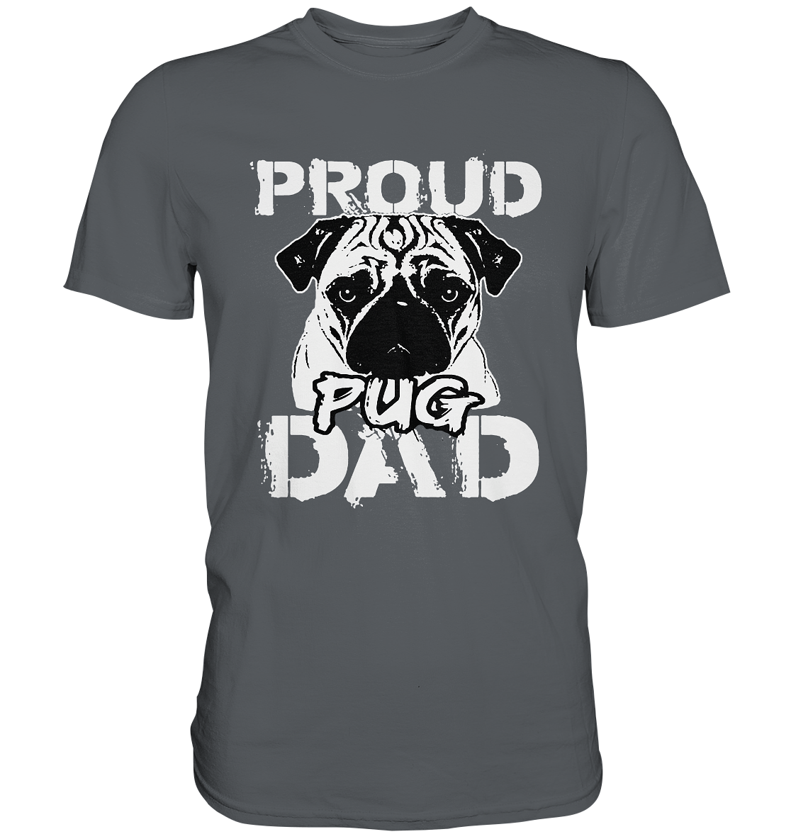 Hundepapa. Proud Pug Dad. Mops Hunde - Premium Shirt