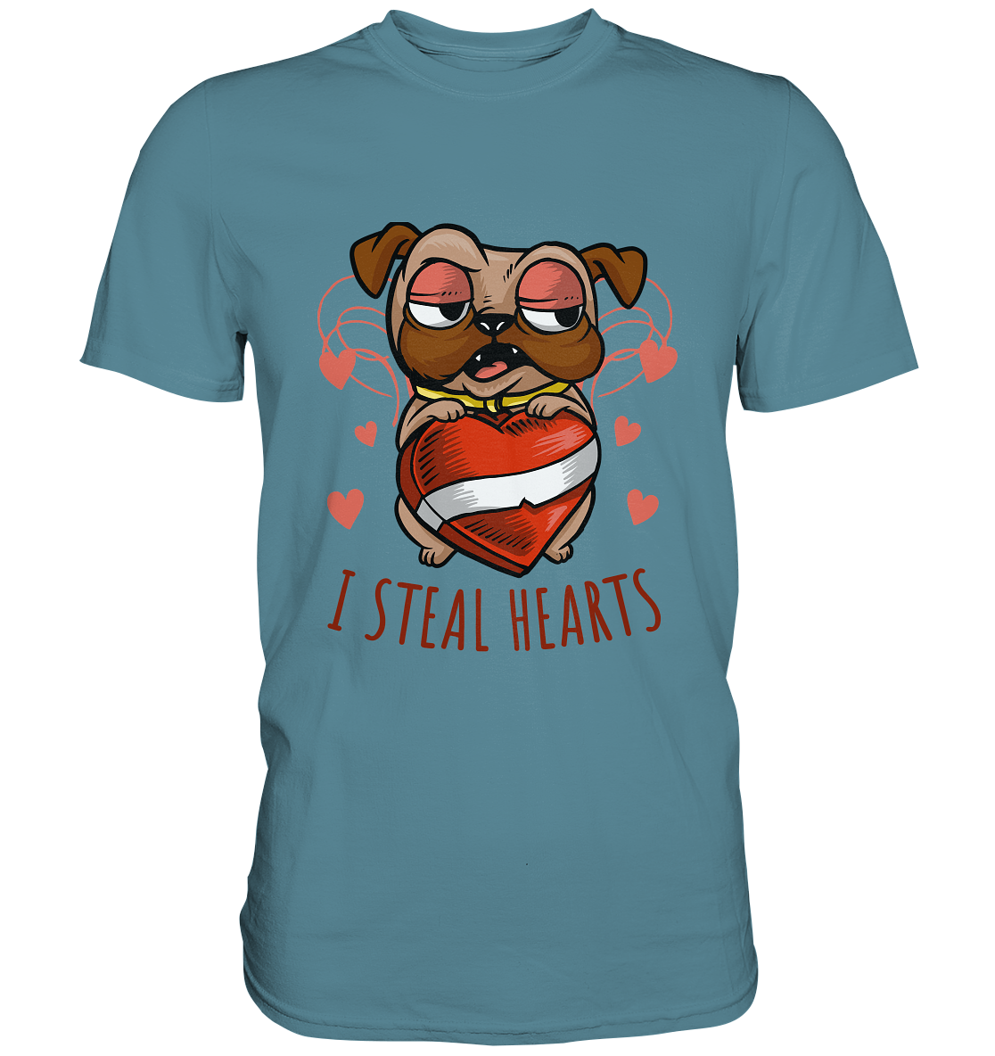 I steal hearts. Herzensbrecher Hund - Unisex Premium Shirt