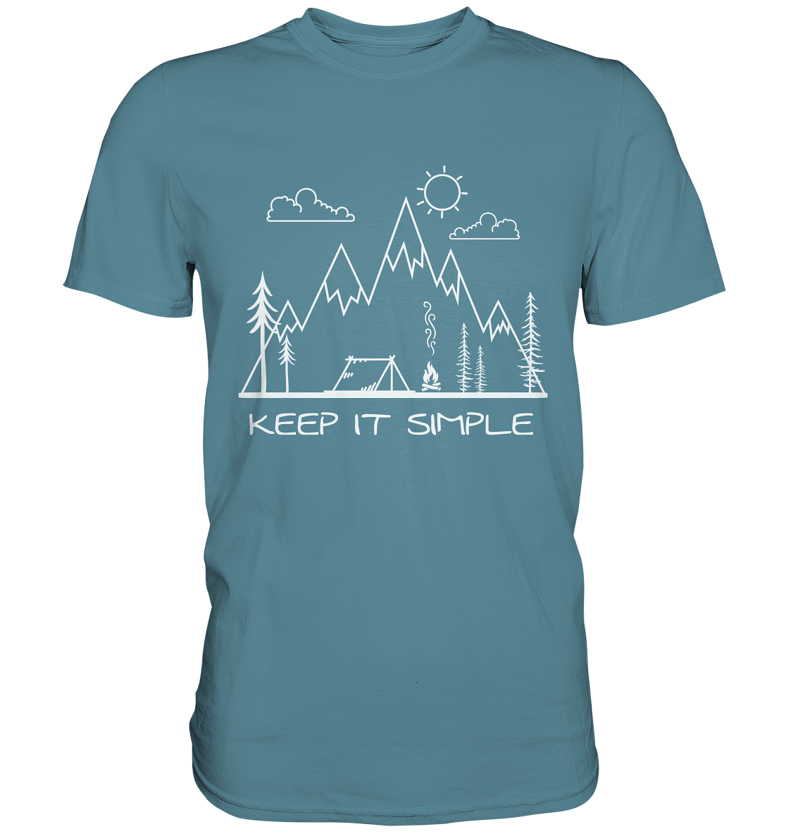 Keep it simple. Outdoor Camping Wandern - Unisex Premium Shirt