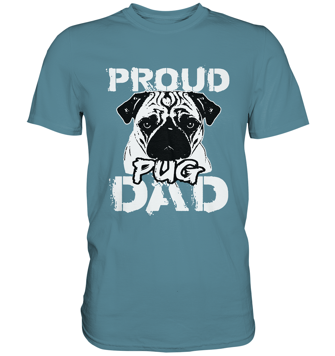 Hundepapa. Proud Pug Dad. Mops Hunde - Premium Shirt