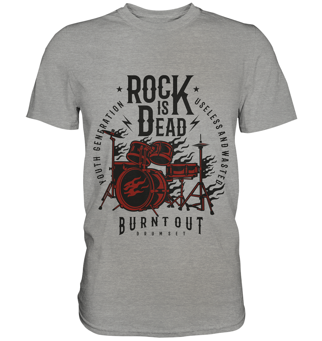 Rock is dead. Burnt out. Metal - Unisex-Premium Shirt