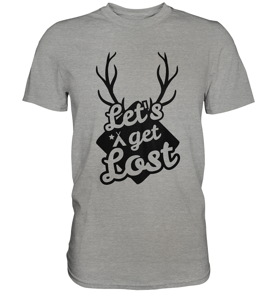 Let´s get lost. Camping. Wandern - Unisex Premium Shirt